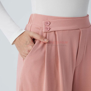 กางเกงลำลองแฟชั่นผู้หญิง ระบายอากาศได้ดี เอวกลาง ขากว้าง ปิดด้วยยางยืด ทรงตรงปกติ สำหรับฤดูหนาว - Product Image 3