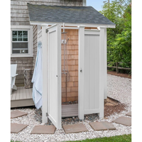 CSauna CS-OSCR-041 Kit de Douche Extérieure Traditionnel Blanc en PVC Étanche avec Fixation Standard pour Maison
