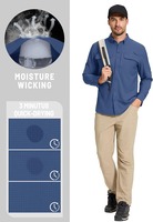 Chemises de pêche pour hommes, grandes tailles, respirantes, confortables, manches longues, UPF50, séchage rapide, 100% polyester, 220g, boutonnées