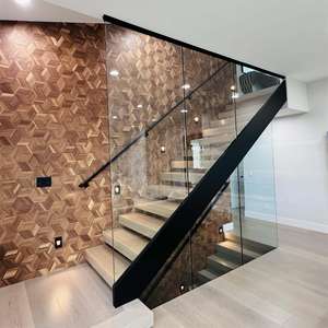 Escalera Flotante Mono Beam DB, Escalera Comercial <span class=keywords><strong>de</strong></span> <span class=keywords><strong>Hierro</strong></span> Galvanizado en Caliente con Peldaños <span class=keywords><strong>de</strong></span> Madera <span class=keywords><strong>para</strong></span> Interiores Costeros <span class=keywords><strong>de</strong></span> Lujo - Product Image 2