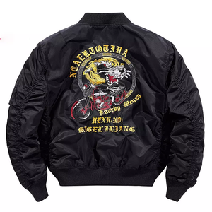 Chaqueta Bomber Varsity de Camuflaje con Recubrimiento Personalizado, Primavera, Poliéster/Algodón, Estilo Béisbol Letterman, Estilo Urbano, Resistente al Viento, para Hombre - Product Image 5