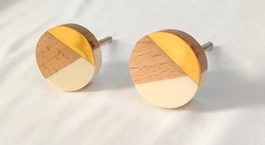 Perillas de gabinete de madera de lujo con incrustaciones de resina Perillas y tiradores de puerta de madera/perillas de gabinete Cocina de madera a bajo precio por HF CRAFTS - Product Image 2