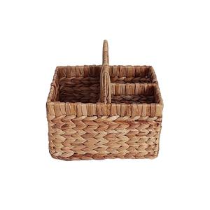 ตะกร้าเก็บของในบ้านทำจากผักตบชวา ตะกร้าเก็บของแฮนด์เมด ขายส่ง เป็นมิตรกับสิ่งแวดล้อม ผลิตในเวียดนาม - Product Image 1