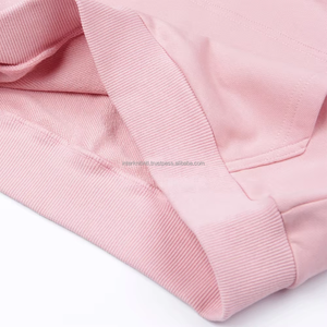 Vêtements pour hommes OEM, sweat-shirt à capuche vintage uni, 100% coton, logo imprimé en relief 3D, rose, sweat-shirt uni à capuche - Product Image 6