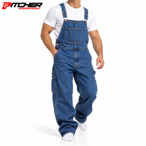 Wholesale Vintage Denim Bib Overalls Adjustable Straps <b>Mens</b> Dungarees <b>for</b> Fashion Retailers Bulk Supply - Product Image 4