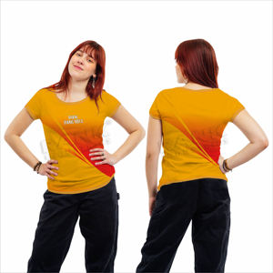 T-shirt basique pour femmes, tenue confortable au quotidien, matière douce, imprimé tendance, style streetwear, décontracté, à porter tous les jours - Product Image 1