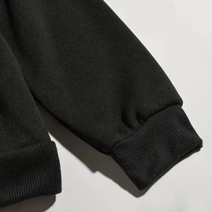 Sweats à capuche OEM Survêtement unisexe Polaire Logo personnalisé Noir Bulk Heavyweight Plain Broderie Sweats à capuche pour hommes Fashion Long Sleeve - Product Image 3