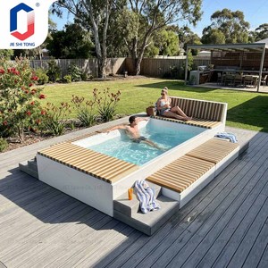 Piscina con Sofá Lounge, Resistente a la Intemperie, Fácil de Instalar, Piscina Exterior para Villa, Hotel, Spa - Product Image 3