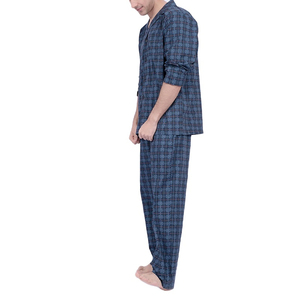 Conjunto de Pijama Térmico Informal para Hombre de Primera Calidad, Ligero, Transpirable, de Secado Rápido, de Seda/Algodón, Manga Larga - Product Image 2