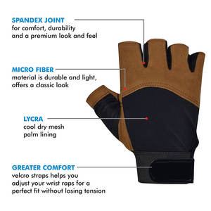 Guantes de Fitness Personalizados de Medio Dedo para Levantamiento de Pesas, Entrenamiento en Gimnasio, Ejercicio al Aire Libre, con Muñequera Ajustable, Antideslizantes, para Ciclismo, OEM - Product Image 5