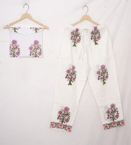 Blossom Breeze handblock ชุดชุดนอนผ้าฝ้าย - Product Image 3