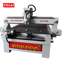 Routeur CNC professionnel 4x8 pieds pour la découpe du bois, du MDF et du contreplaqué, avec broche de refroidissement par eau fiable de 3,2 kW et 4ème axe.