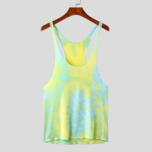 2024 camisetas sin mangas para hombre, cuello redondo, sin mangas, ropa informal de verano, chalecos transpirables con tinte de corbata, estampado para vacaciones Sexy, ropa de calle - Product Image 3