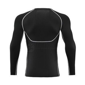 Chemises décontractées à manches longues pour hommes, best-sellers OEM, tissu tricoté respirant de haute qualité, logo personnalisé, grandes tailles - Product Image 2