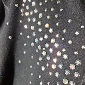 Sudadera con Pedrería Personalizada para Hombre, Sudadera Cortada y Cosida, Lavado Ácido, Estilo Holgado, Apliques, Patchwork, Corte Cuadrado, Sudadera con Pedrería para Hombre - Product Image 5