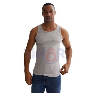 Vente en gros de débardeurs de gym sans manches en coton pour la course à pied, musculation et entraînement pour hommes, unisexe avec logo personnalisé - Product Image 1