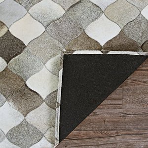 Custom Patchwork Striped Cowhide <b>Rugs</b> Handmade Traditional Non-Slip PET Friendly Rectangle Leather for Living Room & Home Decor - Product Image 5
