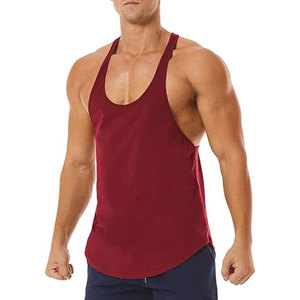 Débardeurs sportifs pour hommes, légers, respirants, à séchage rapide, en tissu coton/polyester, conçus pour l'entraînement - Product Image 1