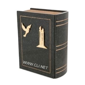 Crema Onyx Mármol Diseño personalizado Urna de cremación para adultos europeos Cubo pulido de alto brillo Tono natural Tarro conmemorativo ecológico - Product Image 5