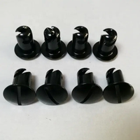 Boutons Dzus en alliage noir de 5/16 x 0,500 pouces, à quart de tour, pour pièces de voiture de course