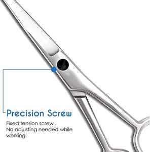 Stainless Steel Barber Hair <b>Scissors</b> Super Sharp Blade Barber Cutting <b>Scissors</b> With Adjustable Finger Rest Salon Shears - Product Image 2