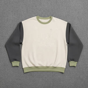 Wholesale Custom Logo Long Sleeve Plain Black White Pink Fitted Sport Mens Terry Crewneck <b>Sweatshirt</b> - Product Image 5