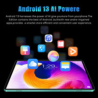 Tablette Android 13 BDF mondiale 2025 avec écran tactile HD couleur, 4 Go + 64 Go, double SIM, connectivité Wi-Fi