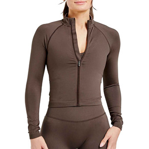 Chaqueta Deportiva Transpirable con Cremallera Completa para Mujer, para Correr al Aire Libre, Fitness, Yoga y Entrenamiento, con Logotipo Frontal y Proceso de Tejido - Product Image 2