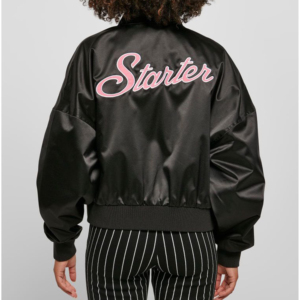 Vestes pour hommes, blouson aviateur en satin style starter, streetwear universitaire noir, veste de baseball légère, vêtements d'extérieur décontractés et à la mode - Product Image 4