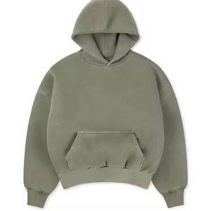 Sweat-shirts à capuche en molleton de coton de haute qualité avec logo personnalisé, anti-boulochage, col haut, pour hommes - Product Image 1