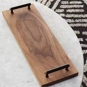 Plateaux de service en bois tendance imprimés Meena - Product Image 3