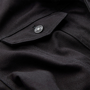 Veste en toile pour homme la plus vendue, couleur noire, manches longues, respirante, quatre poches, style hiver, logo sur le devant - Product Image 6