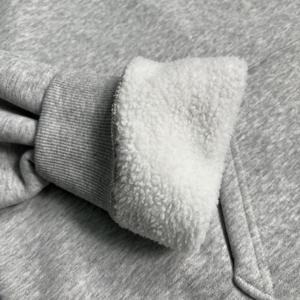 Personnalisé Brodé Sérigraphié En Soie 400GSM Coton Épais Lourd Surdimensionné Blanc Simple Hommes Pull Brun Polaire Hoodies - Product Image 3