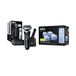 -Afeitadora eléctrica Serie 7 Silver 7085cc Cuchillas de acero inoxidable lavables controladas por aplicación para uso doméstico al aire libre y hotelero - Product Image 6