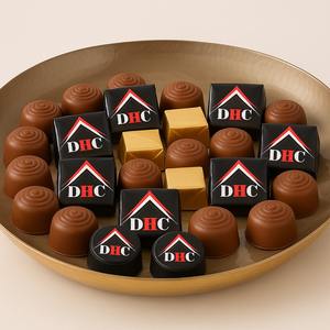 Decorative metal chocolate serving tray artistic finish elevating your presentation to a whole new level of sophistication - Product Image 1