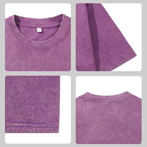 Camisetas de Verano de Alta Calidad para Hombre, Tallas Grandes, Algodón Grueso, Lavado Ácido, Estilo Vintage Unisex, Corte Holgado, Manga Corta, Ropa Urbana - Product Image 2