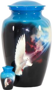 Wholesale Traditional Large Adult Male Female Aluminium <b>Urn</b> Home Decor <b>Small</b> Keepsake Token <b>for</b> <b>Human</b> <b>Ashes</b> Funer Al <b>Urn</b> Velvet - Product Image 2