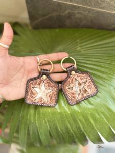 LLavero de piel de vaca a mano, novedad en llaveros vintage con estilo para llaveros personalizados, gran oferta - Product Image 2