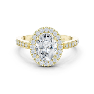 ชุดแหวนเจ้าสาวโมอิสซาไนต์14K พร้อมสายรัดนิรันดร์ - Product Image 4