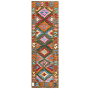 Alfombra Kilim de Maimana, Afganistán, 197 x 63 cm, Alfombras y Juegos de Alfombras - Product Image 1