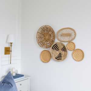 Ensemble de 6 paniers muraux à texture et forme variées Accents muraux durables - Product Image 3