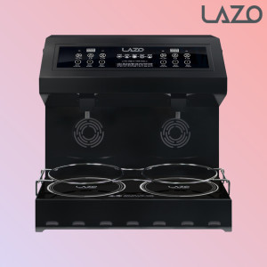 Máquina de fideos eléctrica comercial Lazo, cocina de inducción de Ramen Coreana de doble ranura para cocinas de autoservicio, restaurantes Coreanos - Product Image 3