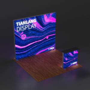 Boîte à lumière LED TianLang 3m x 3m pour stand d'exposition, boîtes lumineuses publicitaires pour salons professionnels en intérieur, en aluminium, carrées, toutes les 3 faces ouvertes - Product Image 6