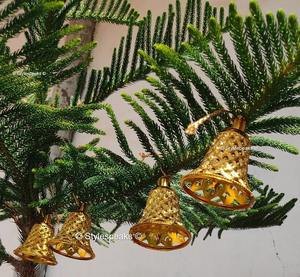 Décorations de Noël en plastique en forme de cloche, fournitures pour fêtes à thème, cadeaux de fête, décorations de fête en plein air, courtes à suspendre - Product Image 1