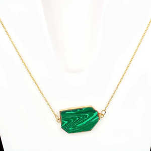 Venta al por mayor clásico de moda Electro chapado en oro malaquita collar rodio oro rosa diamante perla bola colgante enlace para bodas religiosas - Product Image 4