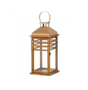 การออกแบบที่หรูหราไม้และแก้วเทียนโคมไฟผู้ผลิตและส่งออกการออกแบบโบราณมะม่วงไม้และแก้วโคมไฟเทียน - Product Image 1