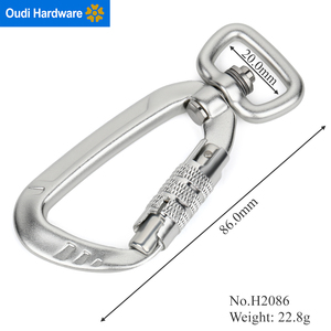 <span class=keywords><strong>Mousqueton</strong></span> professionnel en aluminium à verrouillage rotatif H2086 4KN pour équipement d'escalade et laisses pour animaux de compagnie - Product Image 3