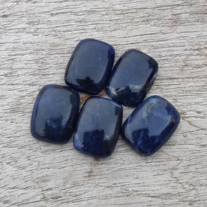 AAA + Qualité Naturel Sodalite Quartz Pierres Précieuses Lâche Noir Carré Coussin Rectangle Cabochon Dos Plat Toutes Tailles-Vente en Gros - Product Image 4
