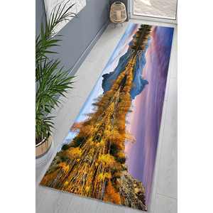 Tapis imprimé paysage naturel : Décoration de ferme, facile à nettoyer, antidérapant, tapis fin non tissé - Product Image 4