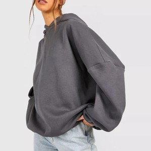 Sweat à capuche tricoté anti-rides respirant anti-boulochage couleur unie pour femmes - Product Image 6